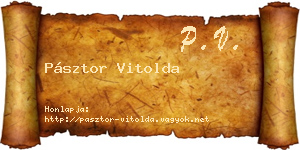 Pásztor Vitolda névjegykártya